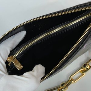 LV x TM Coussin BB 21cm Black Multicolor Monogram-embossed Lambskin