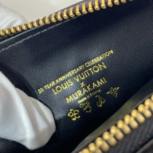 LV x TM Coussin BB 21cm Black Multicolor Monogram-embossed Lambskin