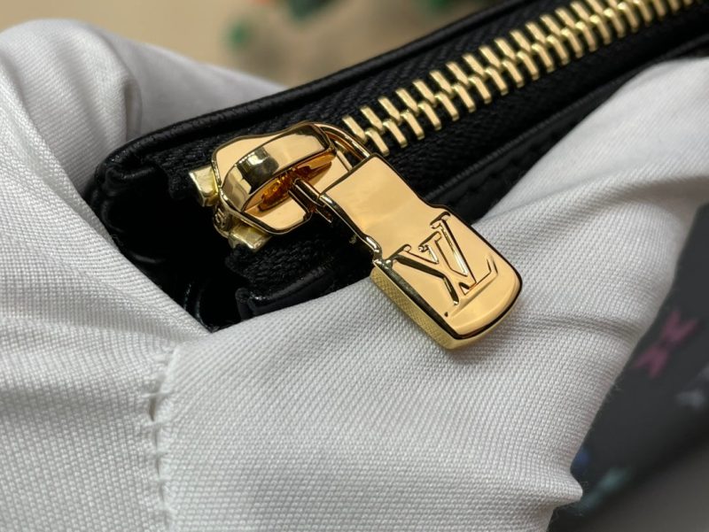 LV x TM Coussin BB 21cm Black Multicolor Monogram-embossed Lambskin