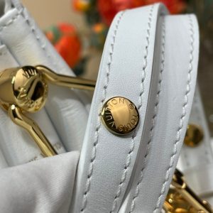 LV x TM Coussin BB 21cm White Multicolor Monogram-embossed Lambskin