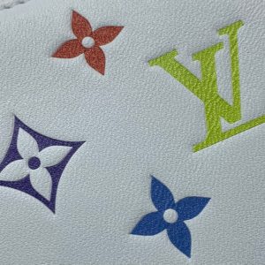 LV x TM Coussin BB 21cm White Multicolor Monogram-embossed Lambskin