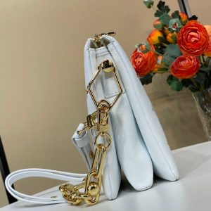 LV x TM Coussin BB 21cm White Multicolor Monogram-embossed Lambskin