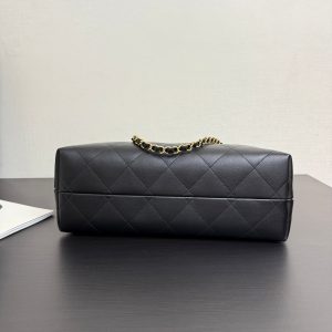 CC 25A Small Tote Bag 36cm Black Calfskin