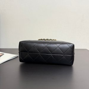 CC 25A Tote 28cm Grey Suede Black Calfskin