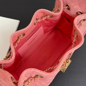 Chanel 2026 Hobo Bag 22cm Pink Suede