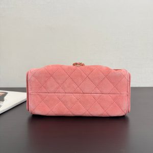 Chanel 2026 Hobo Bag 22cm Pink Suede
