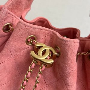 Chanel 2026 Hobo Bag 22cm Pink Suede