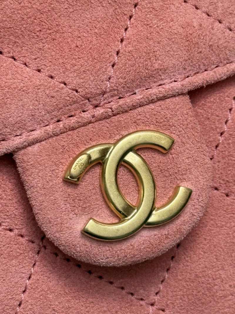 Chanel 2026 Hobo Bag 22cm Pink Suede