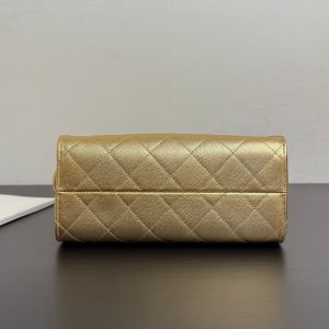 Chanel 2026 Hobo Bag 22cm Gold Grained Calfskin