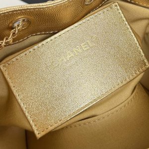 Chanel 2026 Hobo Bag 22cm Gold Grained Calfskin