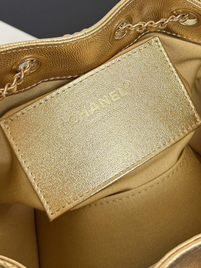 Chanel 2026 Hobo Bag 22cm Gold Grained Calfskin