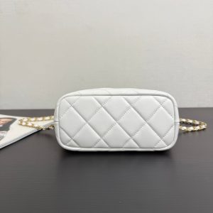 Chanel 2026 Matelassé Pearl Chain Bag White Lambskin