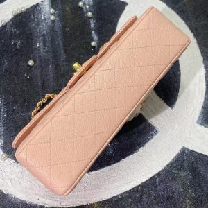 356eb3a2e731b2cd009514f9d77eef49 CC classic flap bag 23 pink beige caviar lamskin