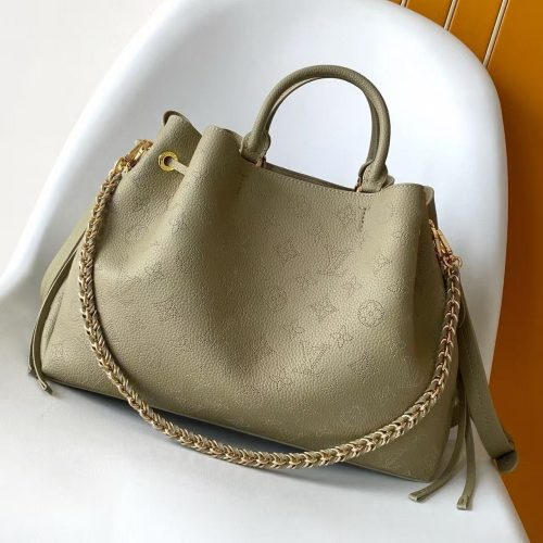 385da6ad256770edd4b38a3b25e873c0 BELLA TOTE 32 IN ROSEMARY PERFORATED CALFSKIN GOLD HARDWARE