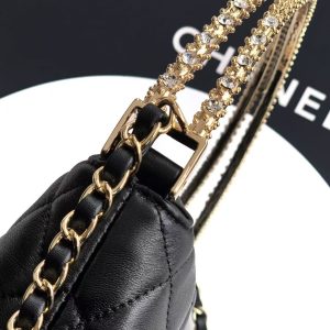 CC 25 Hobo Mini Handle Bag Black Caviar