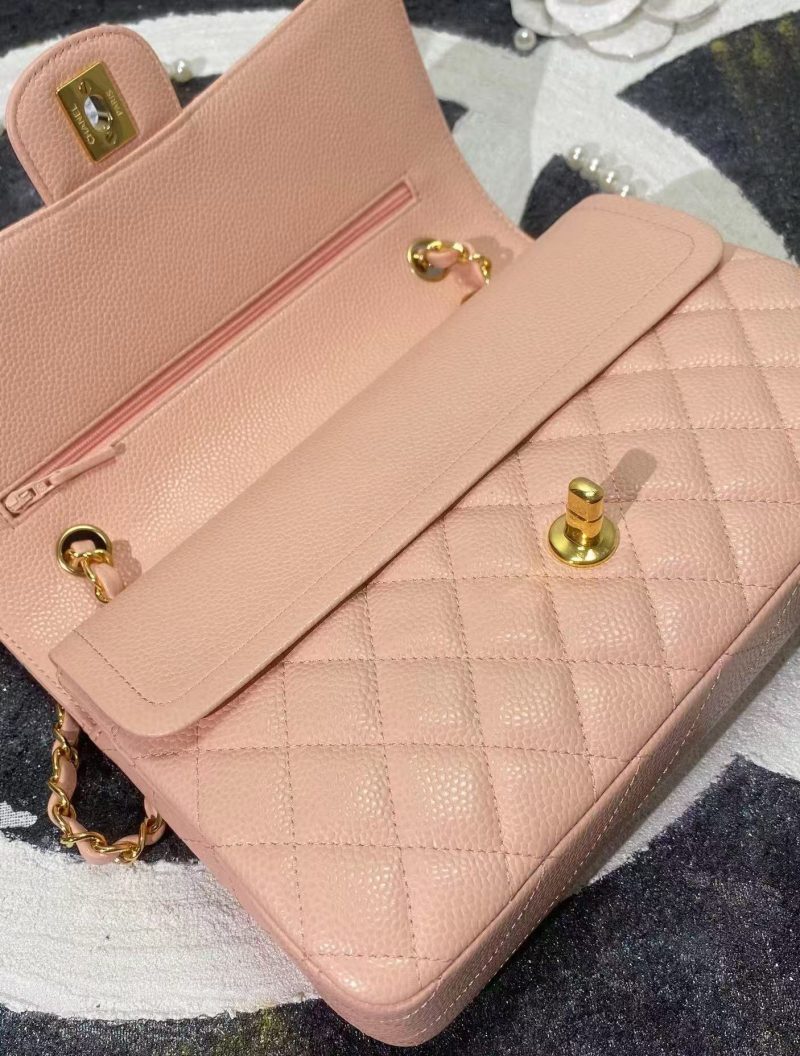 58abe22a1d56328ea6a9f359883326b5 CC classic flap bag 23 pink beige caviar lamskin