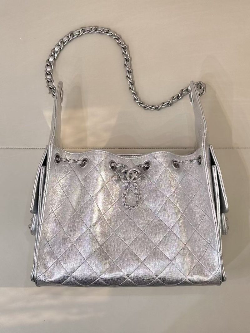 7730ed0e7f83724f890e26cf09cfcbf9 CC Cruise 25/26 Small Handbag Sliver Caviar Leather