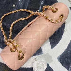 898d47b01d9f3cd61580f1e5ccb6101a CC classic flap bag 23 pink beige caviar lamskin