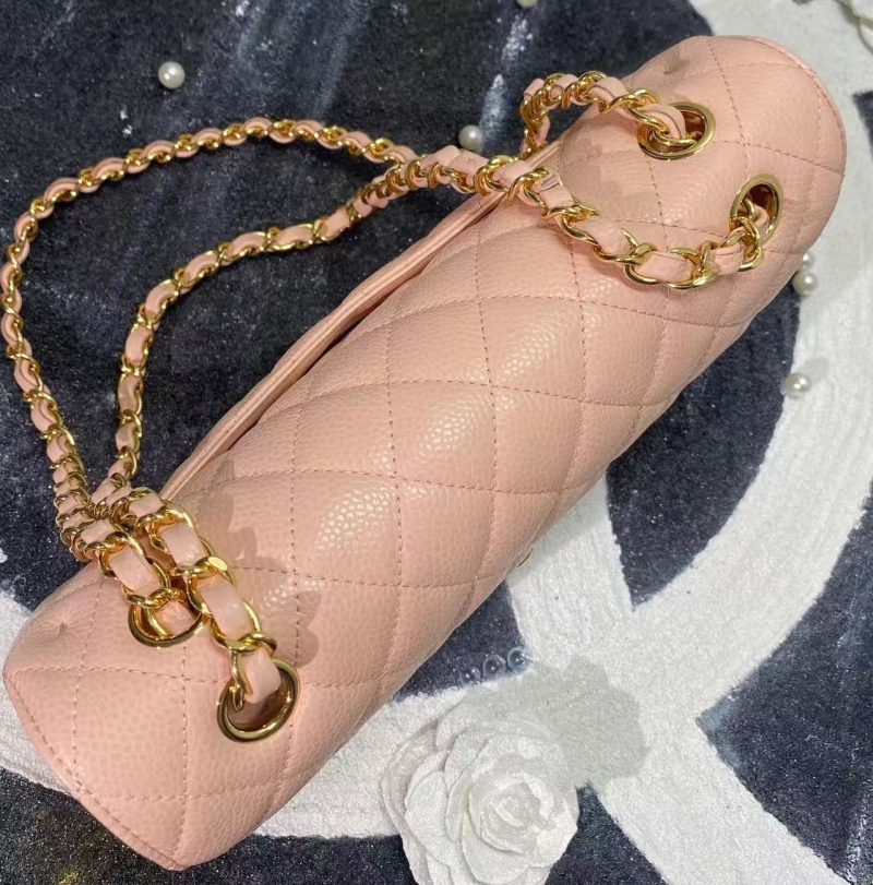 898d47b01d9f3cd61580f1e5ccb6101a CC classic flap bag 23 pink beige caviar lamskin