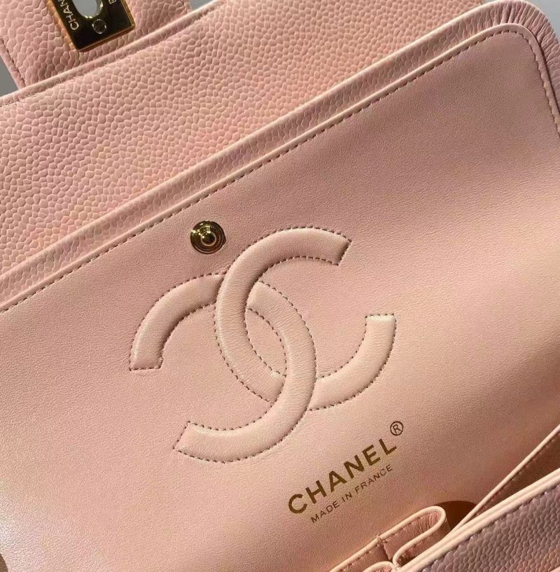 9b6dbf8f4fe43ab6750911c636e7390e CC classic flap bag 23 pink beige caviar lamskin