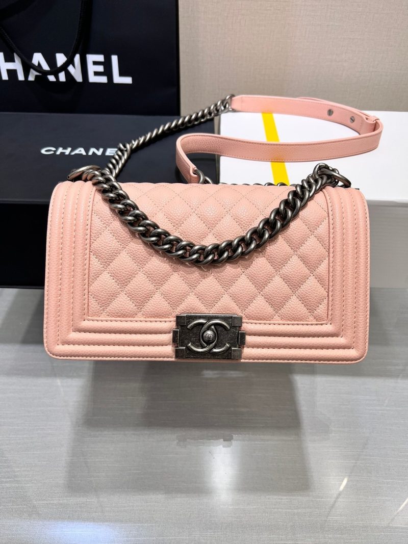 Image_20231111110840 BOY BAG MEDIUM 25 PINK CAVIAR RUTHENIUM HARDWARE