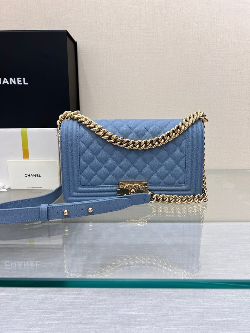 Image_20231111111634 BOY BAG MEDIUM 25 CLOUD BLUE CAVIAR GOLD HARDWARE