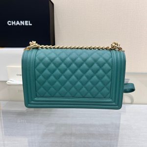 Image_20231111112115 BOY BAG MEDIUM 25 EVERGREEN CAVIAR GOLD HARDWARE