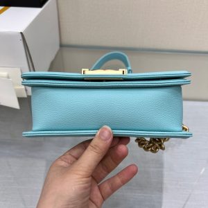 Image_20231111115203 BOY BAG SMALL 20 CLOUD BLUE CAVIAR GOLD HARDWARE
