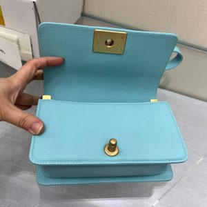 Image_20231111115216 BOY BAG SMALL 20 CLOUD BLUE CAVIAR GOLD HARDWARE