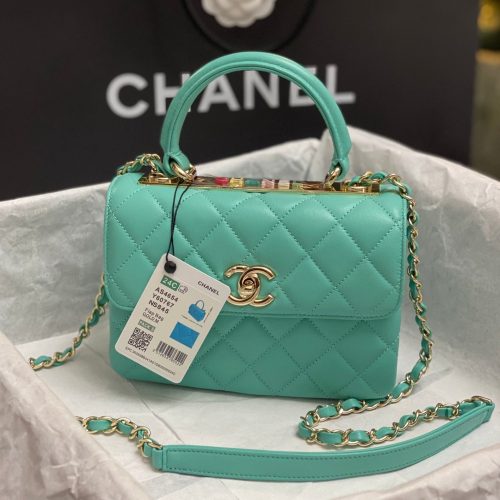 Image_20231222105230_2298a76f-d3fb-4a57-886b-6e0277dc7d47 CC TRENDY 20CM LIGHT BLUE LAMBSKIN GOLD HARDWARE