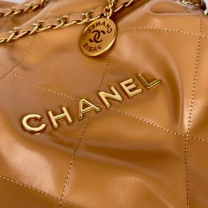 cc 22 hobo brown calfskin gold hardware