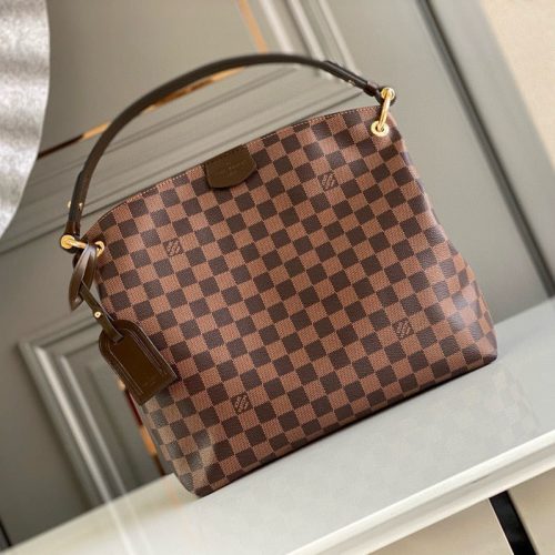 Gracefull MM 40cm hobo bag damier ebene canvas