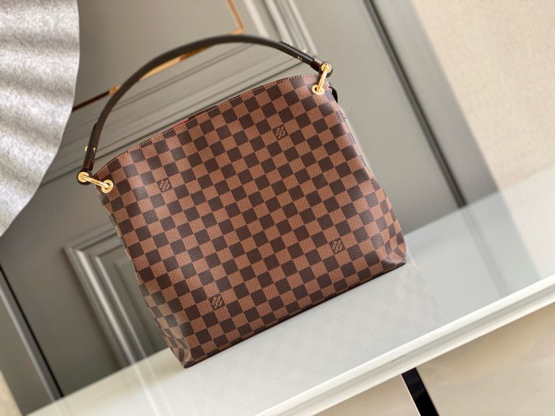 Gracefull MM 40cm hobo bag damier ebene canvas