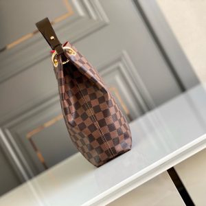 Gracefull MM 40cm hobo bag damier ebene canvas