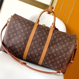 KEEPALL 50 BANDOULIERE MONOGRAM DUST COASTED CANVAS