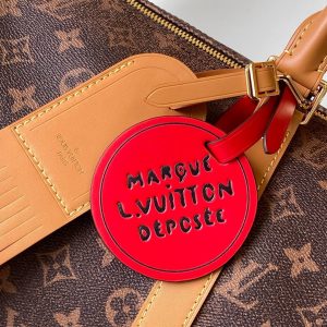 KEEPALL 50 BANDOULIERE MONOGRAM DUST COASTED CANVAS