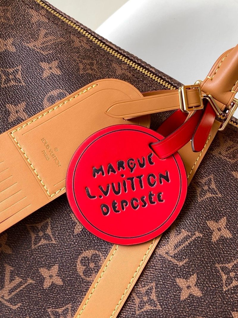 KEEPALL 50 BANDOULIERE MONOGRAM DUST COASTED CANVAS