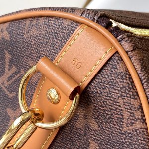 KEEPALL 50 BANDOULIERE MONOGRAM DUST COASTED CANVAS