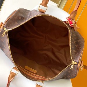 KEEPALL 50 BANDOULIERE MONOGRAM DUST COASTED CANVAS