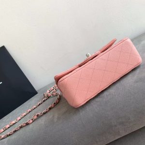 Image_20241007083811 Flap Bag Mini 20cm Pink Caviar Leather Silver Hardware