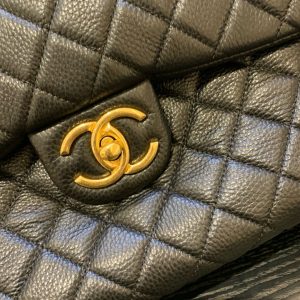 Classic Bag 91169 46cm black calfskin gold hardware