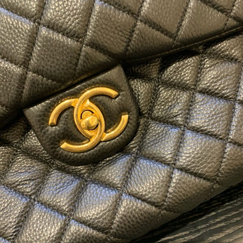 Classic Bag 91169 46cm black calfskin gold hardware