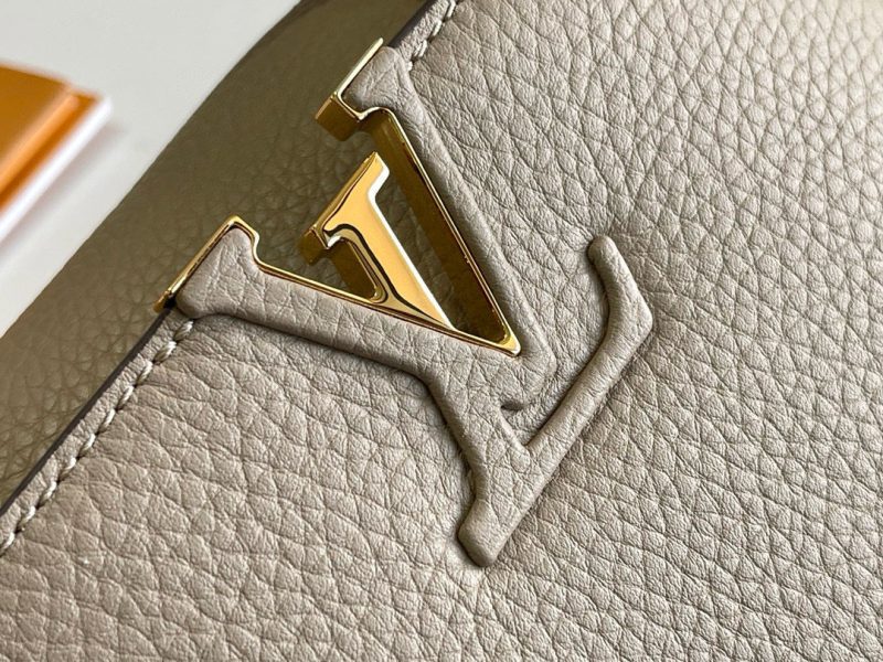 Image_20241119152901 Capucines Bag Light Brown Calfskin Leather Snake Top Handle Best Version
