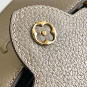 Image_20241119152905 Capucines Bag Light Brown Calfskin Leather Snake Top Handle Best Version