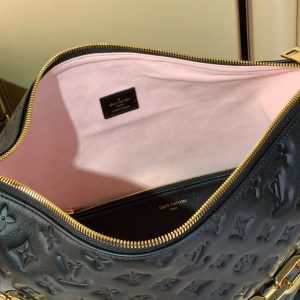 Coussin Hobo MM 38cm Black Monogram Empreinte Leather