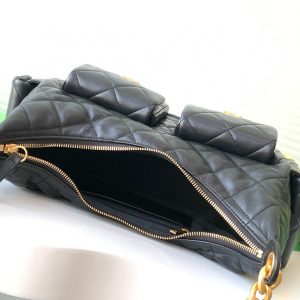 Image_20241231180843 MAXI HOBO BAG 25 IN BLACK LAMBSKIN GOLD HARDWARE