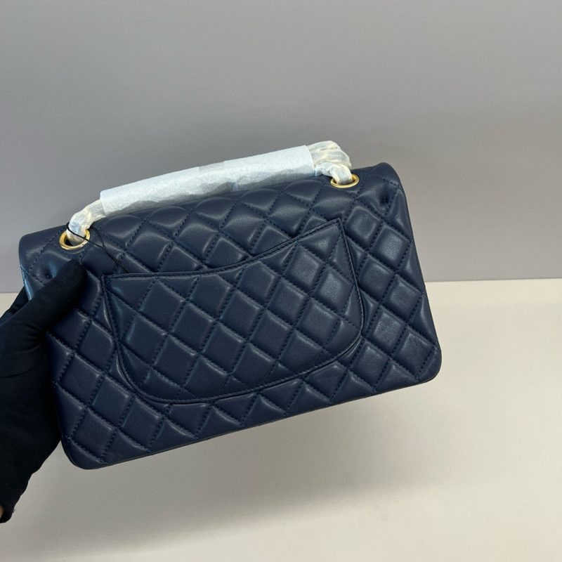 CC Classic 25cm Navy Blue Lambskin Gold Hardware