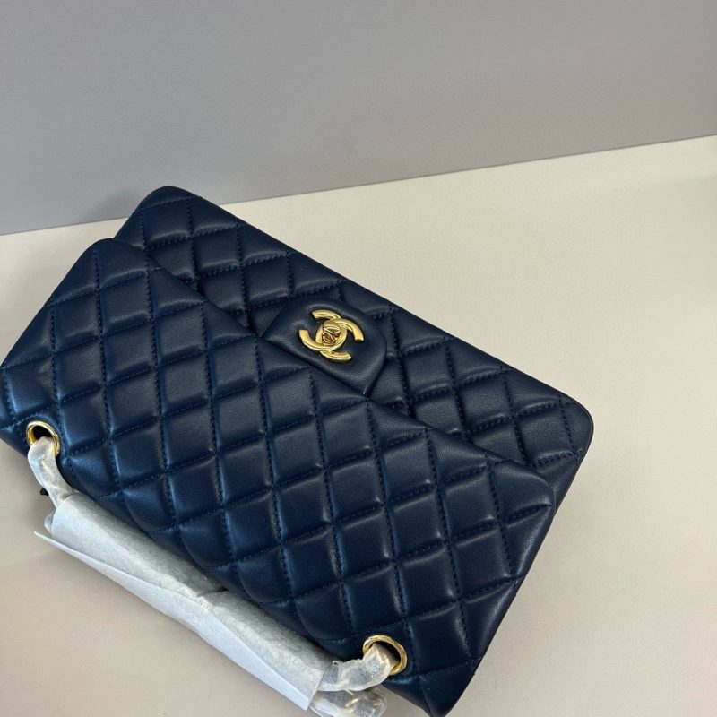CC Classic 25cm Navy Blue Lambskin Gold Hardware