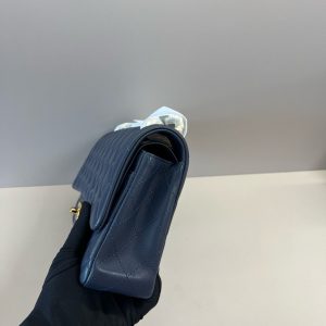 CC Classic 25cm Navy Blue Lambskin Gold Hardware
