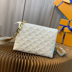 Coussin PM 26cm Cream Monogram Empreinte Calfskin